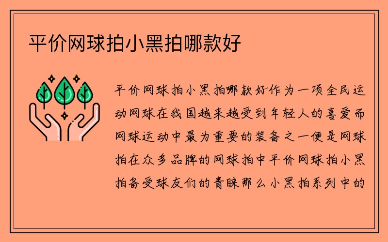 平价网球拍小黑拍哪款好