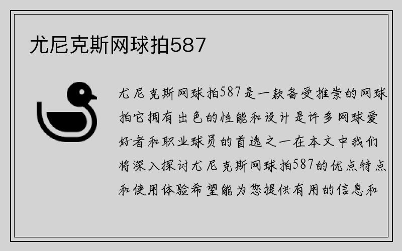 尤尼克斯网球拍587