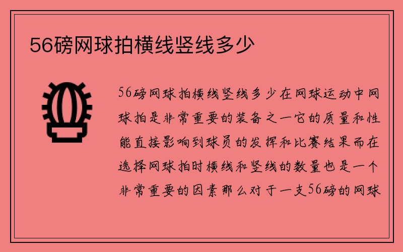 56磅网球拍横线竖线多少