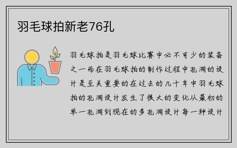 羽毛球拍新老76孔